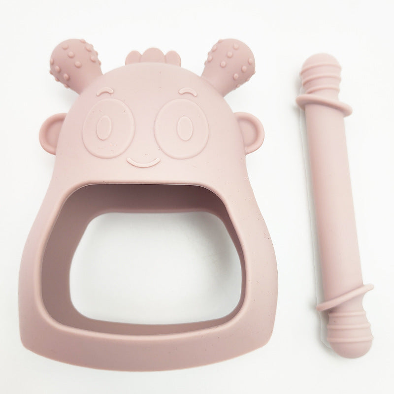 Silicone Baby Teething Toy Monster Grip Shape 2 Pack 4