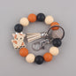 Yak Silicone Bead Wristlet Keychain with Tassel Charm 11