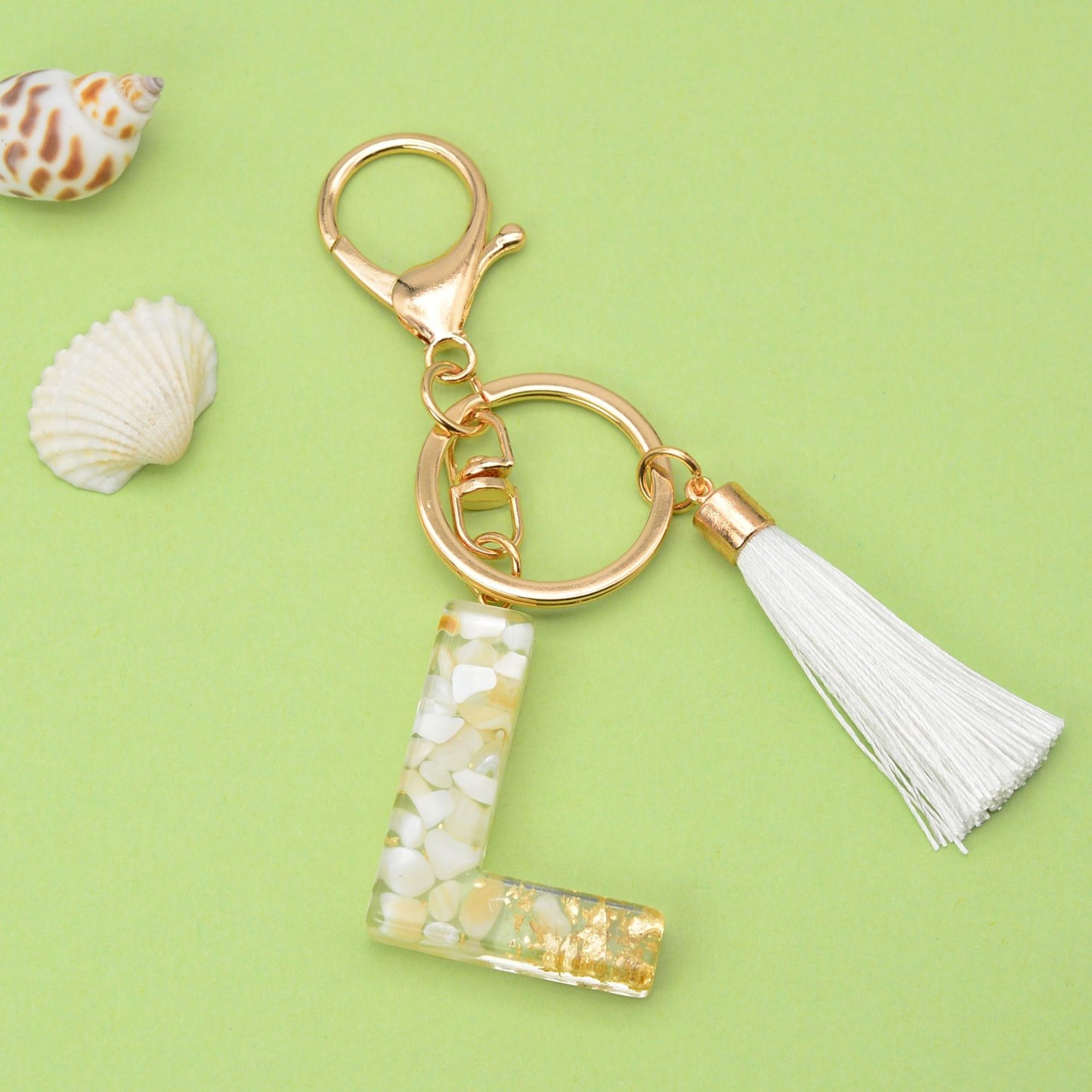 Tassel Letter Keychain A to Z Resin Initial Charm 41