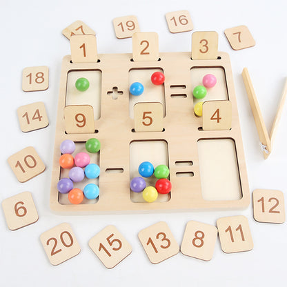 Wooden Montessori Toys Math Learning Board Educational Toy 6