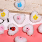 5pcs 23x28mm Cartoon Animal Heart Rhinestone Beads DIY Jewelry Making 6