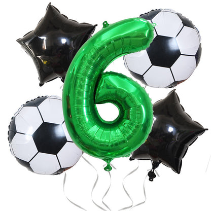 Green Digital Football Foil Balloon Set Birthday Party Decoration 2Set 32 Inch 11