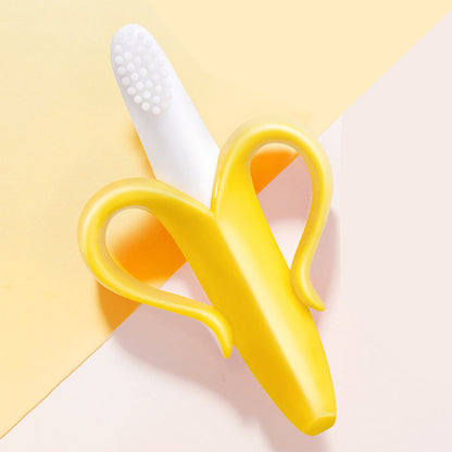 Silicone Banana Shape Teething Toy with Suction Cup for Baby 2