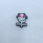 20Pcs Silicone Focal Beads Halloween Skeleton Hand Series Printed Text Design 6