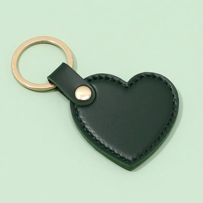 Heart Shaped Leather Keychain Classic Style 10