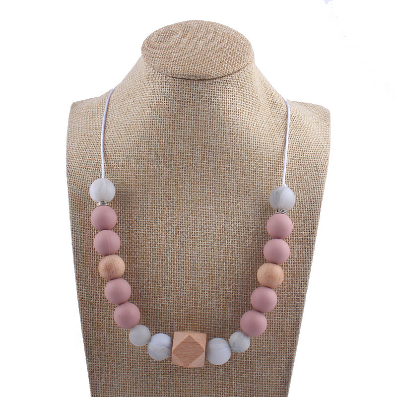 Octagon Silicone Bead Necklace Adjustable Perimeter 61-70cm 7