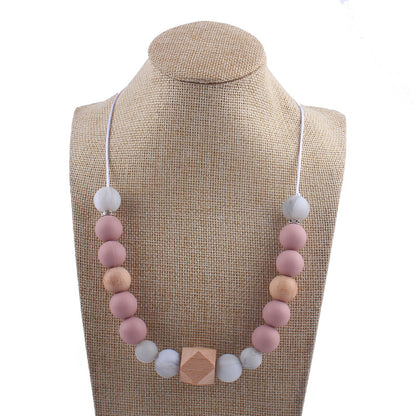 Octagon Silicone Bead Necklace Adjustable Perimeter 61-70cm 7