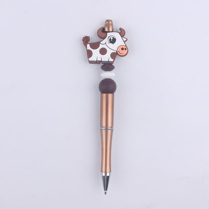 Cartoon Animal Silicone Beaded Pens Handmade Novelty Pen Gift 17