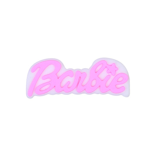 20pcs Silicone Focal Beads Letter Script with Star Dot Detail