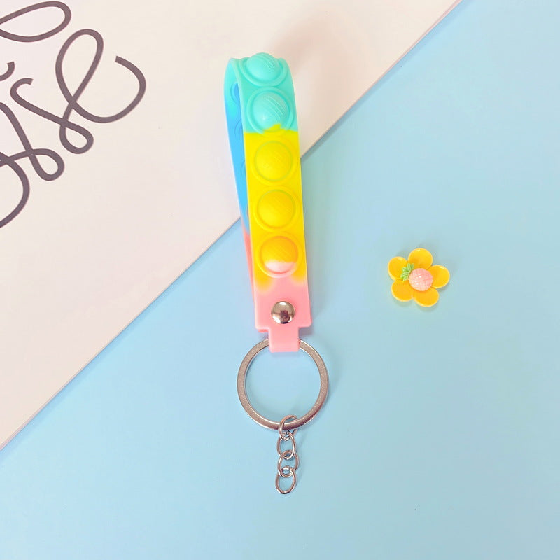 PVC Soft Rubber Bubble Wristband Keychain Novelty Toy 6