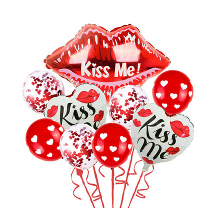 Valentine's Day I Love You Wedding Foil Balloon Set 8