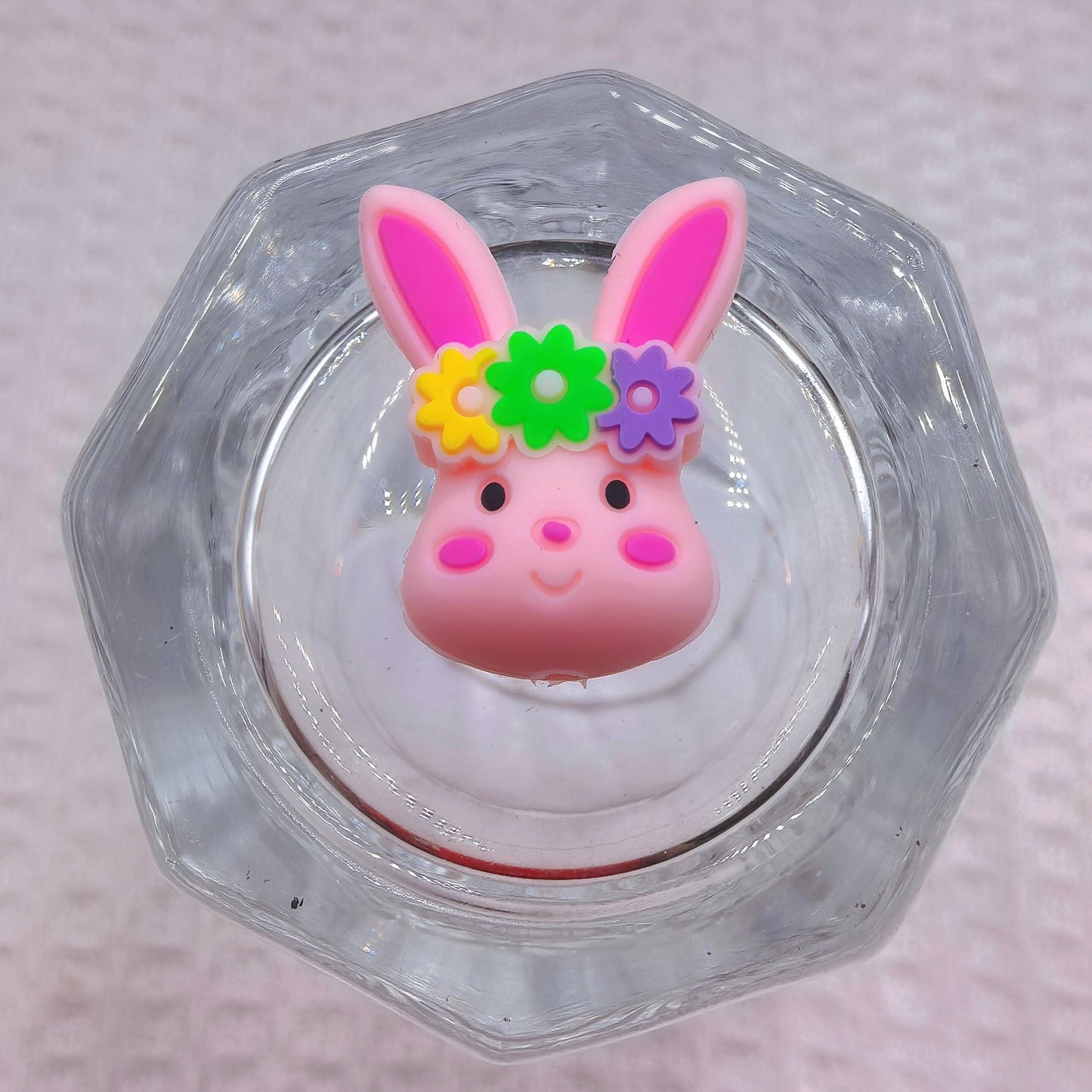 20Pcs Silicone 3D Focal Beads Easter Bunny Egg Holding Flower Crown 9
