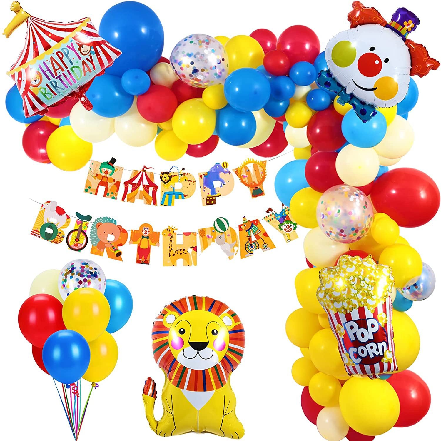 Circus Theme Foil Balloon Set Children Birthday Party Decoration 3