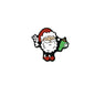 20Pcs Silicone 3D Focal Beads Christmas Blue Alien Character Large Ears Santa Theme 14