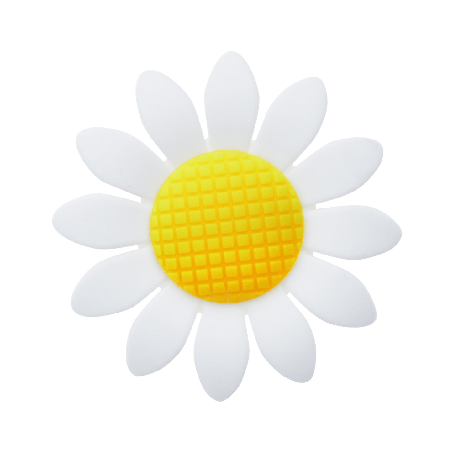 20pcs Silicone Focal Beads Sunflower Flat Design with Center Detail 4