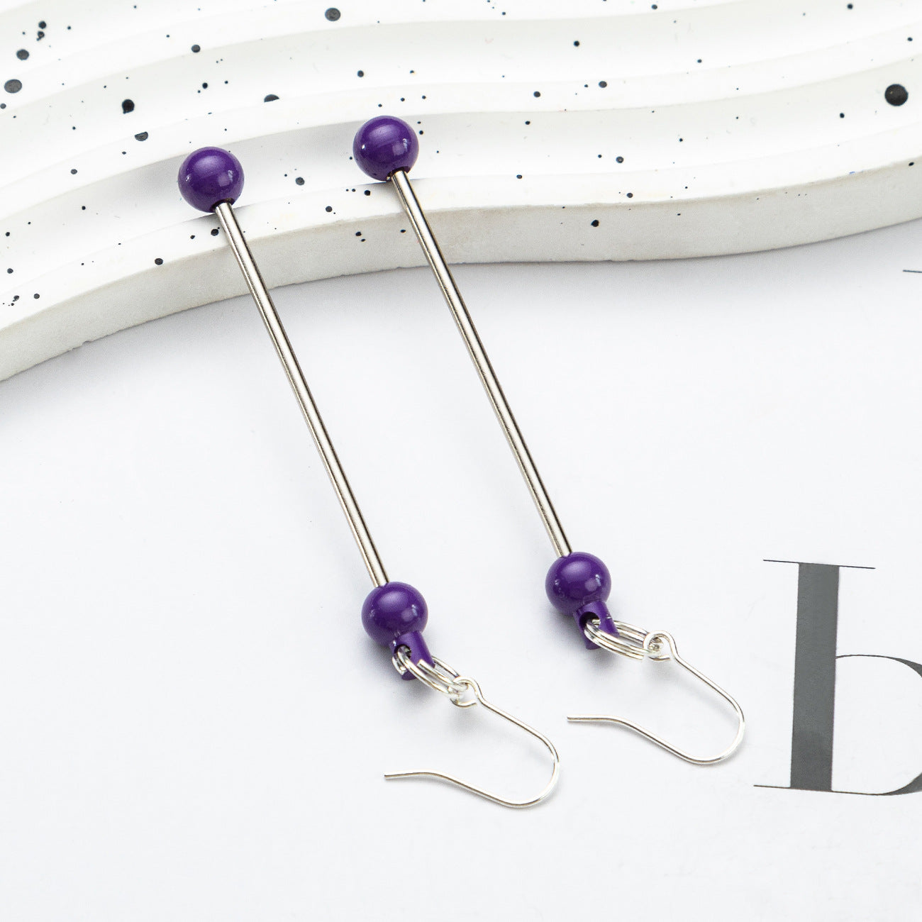 Beadable Earrings Metal DIY 7.8cm Length Craft Supplies 12