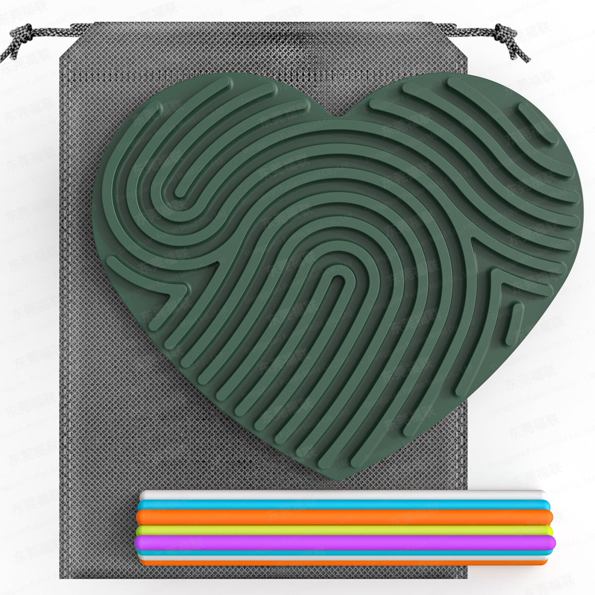 Silicone Sensory Active Plate Board Fidget Toy Round or Heart Shape 6