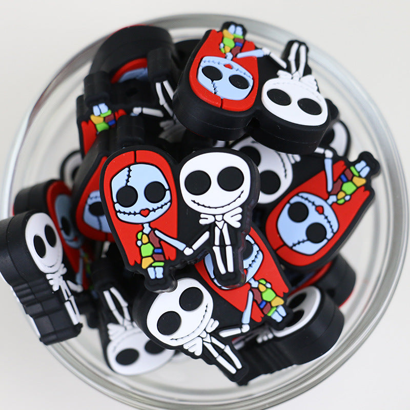 20pcs Silicone Focal Beads Halloween Character Variety Set 4