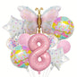 Butterfly Donut Foil Balloon Set Birthday Party Decoration 10