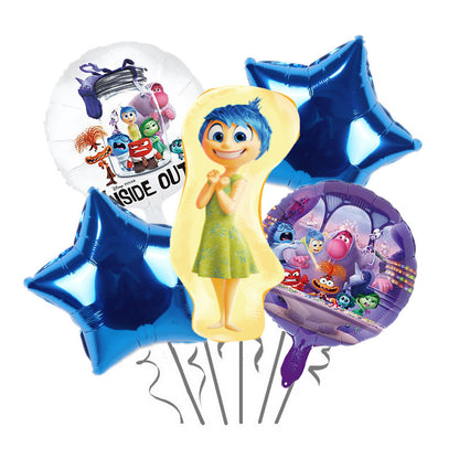 Inside Out Foil Balloon Set Birthday Party Decoration 5pcs 3