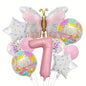 Butterfly Donut Foil Balloon Set Birthday Party Decoration 9