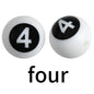 50pcs 15mm Silicone Number Beads Printed Design 10