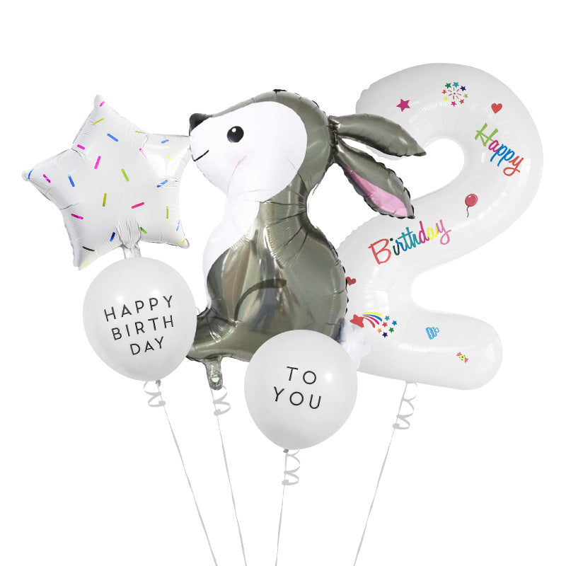 Easter Bunny Foil Balloon Set Party Decoration 5