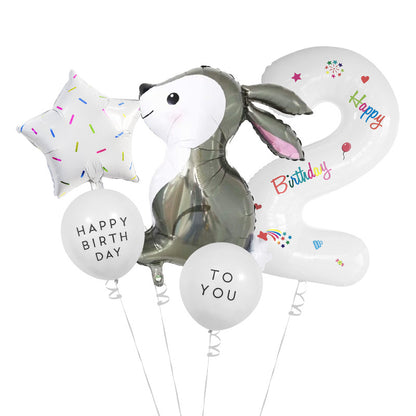 Easter Bunny Foil Balloon Set Party Decoration 5
