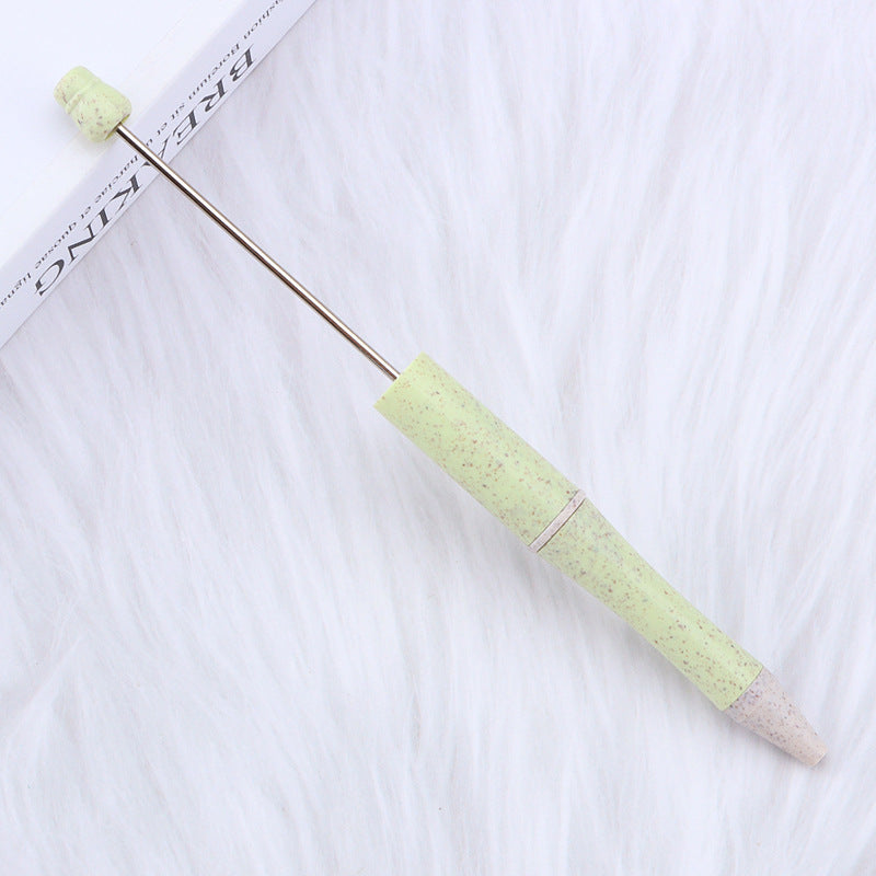 Environmentally Friendly ABS Wheat Straw Beadable Ballpoint Pens DIY Craft Supplies 5