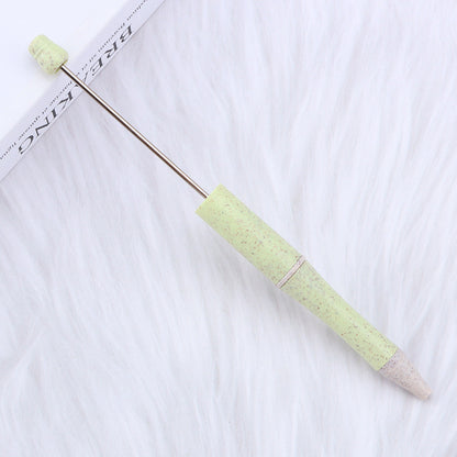 Environmentally Friendly ABS Wheat Straw Beadable Ballpoint Pens DIY Craft Supplies 5