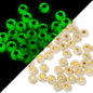 100 Pack Glow In The Dark Flat Round Letter Heart Acrylic Beads Bracelet Accessories 17