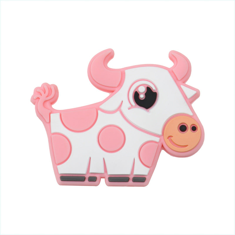 20pcs Silicone Focal Beads Highland Cow Cartoon Design 12
