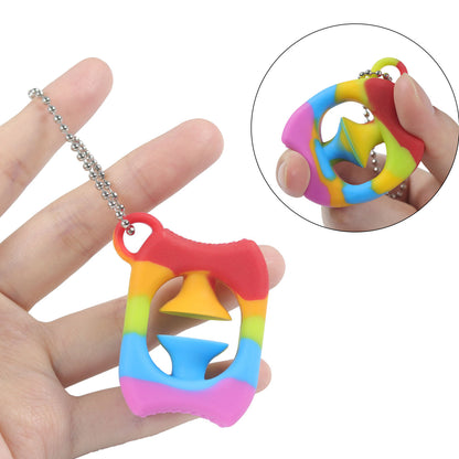 Silicone Snapper Keychain Sensory Fidget Toy 5.1 × 4.1 × 2.2cm 3