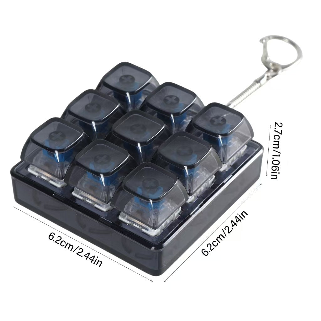 Plastic Keyboard Fidget Toy 9 Key Mechanical Design