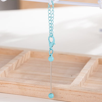 Mini Beadable Keychain Metal DIY Creative Personality Bag Pendant 18