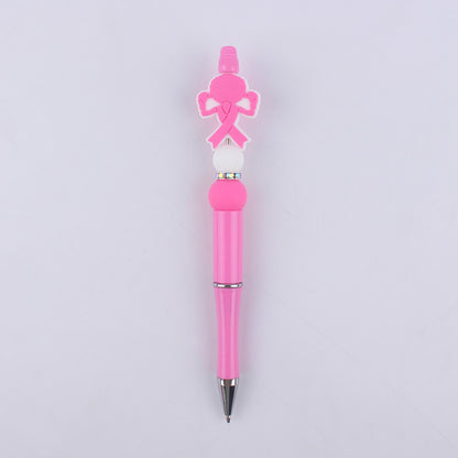 Pink Heart Silicone Beaded Pens Handmade Novelty Office School Gift 13