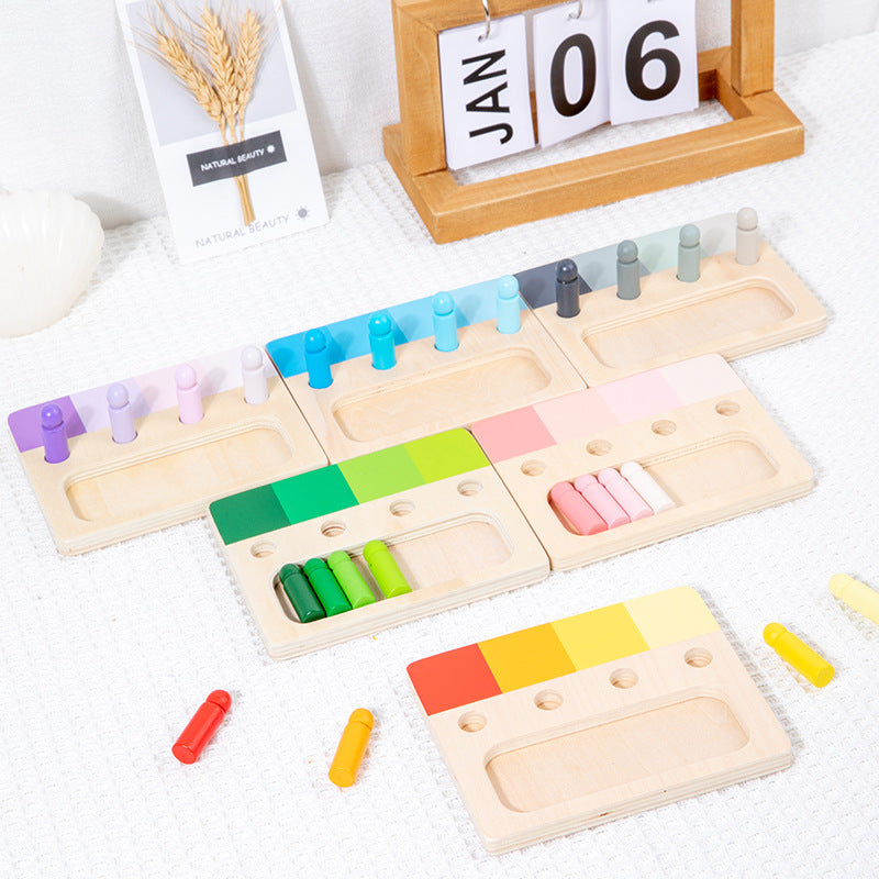 Wooden Montessori Toys Training Color Board for Toddlers