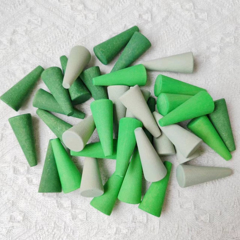 Small Beech Wood Building Blocks Educational Toy 36pcs 26