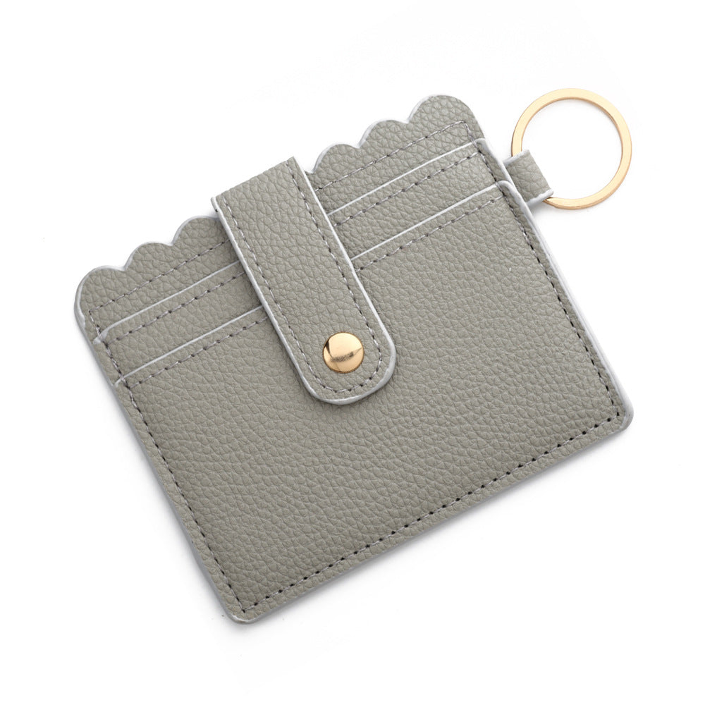 PU Leather Keychain Coin Purse Card Holder Compact Design 26