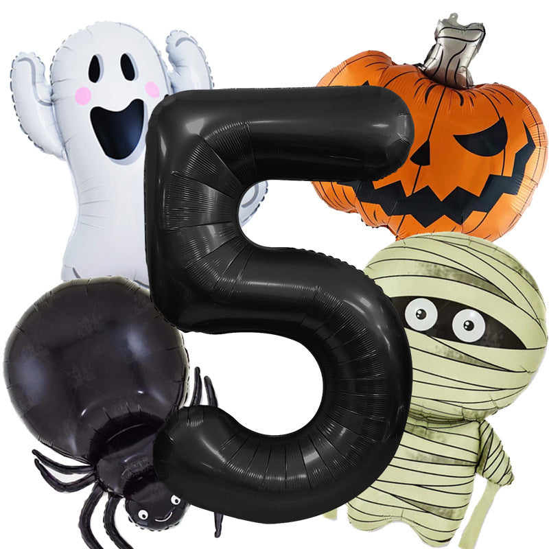 Ghost Pumpkin Spider Foil Balloon Halloween Party Decoration Set 9