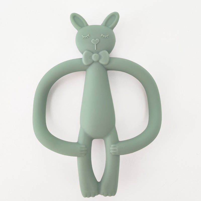 Silicone Baby Teether Rabbit Shape 2Pcs Set for Infant 9
