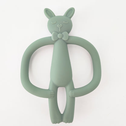 Silicone Baby Teether Rabbit Shape 2Pcs Set for Infant 9