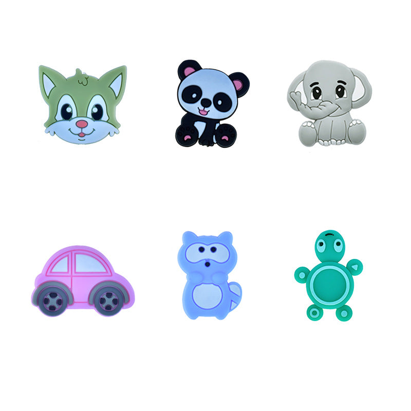 20pcs Silicone Focal Beads Animal Theme Various Designs 3