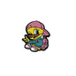 20Pcs Silicone Focal Beads Blue Alien Character Holding Milk Tea Cup 6