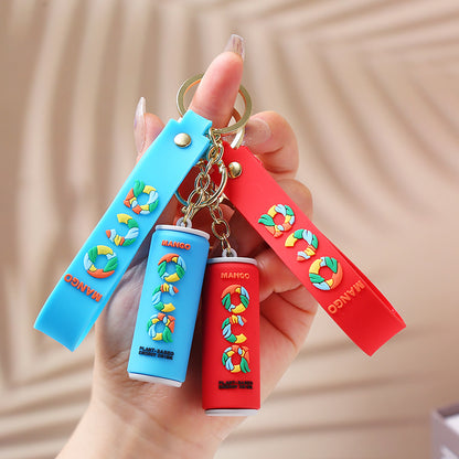 Creative Beverage Bottle PVC Keychain Soft Rubber Charm 2