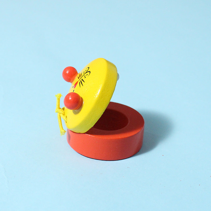 Wooden Round Animal Castanet Montessori Toy for Kids 6