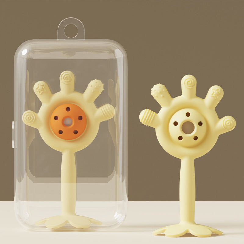 Silicone Baby Teething Toy Palm Ringing Teether for Infant 11