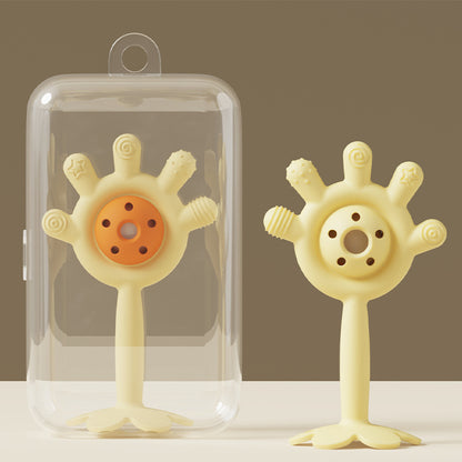 Silicone Baby Teething Toy Palm Ringing Teether for Infant 11