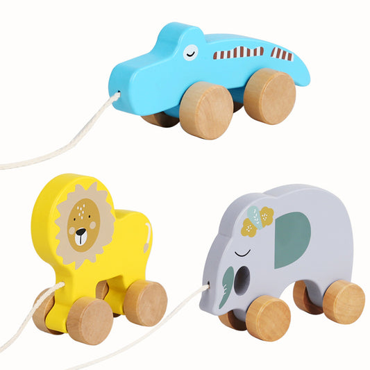 Wooden Animal Tractor Montessori Toys for Toddlers
