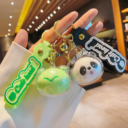 Acrylic Panda Frog Little Bear Couple Keychains Cute Charms 2